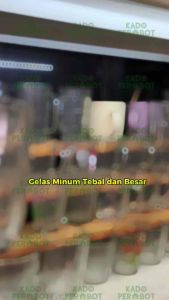 Gelas Es Teh Besar Gendut - Gelas Kaca Jumbo- Gelas Kopi Besar - GELAS GAGANG MUG ES TEH / KOPI 420 ML