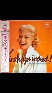 [ แผ่นเสียง Vinyl LP ] Artist : Dinah Shore  Album : Dinah Yes Indeed! Cover : NM Disc : NM Manufactured : Japan Released :  1982 Price : 1150