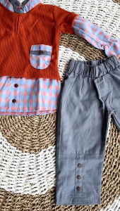 SETELAN BAJU ANAK BALITA SET COUPLE MUSLIM ANAK RAIYAN RAINA SERIES HOOFLAKIDS USIA 6 BULAN-5 TAHUN