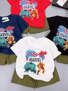MARVEL Baju Pakaian Budak Baby Bayi Kanak Anak Lelaki Boy T-shirt Seluar SET Kids Children Clothes Clothing Pant 男童小孩衣服短裤服装套装