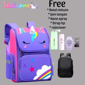 \"NIQABIS\" Tas Ransel 5in1 Uncicorn Paket Hemat Ransel Anak Sekolah Perempuan SD PAUD TK