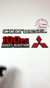 Emblem Logo 100PS MERAH Coltdiesel HARGA SET 3PCS