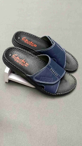 Dép nam quai ngang da bò đế doctor dẻo DT25 quai bản xé dán tăng size tiện lợi