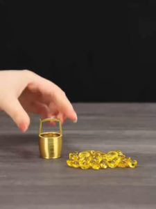 【一桶金开江山🔥🔥】Pure Brass Bucket of Gold Ornament Lucky Fortune Craft Feng Shui Ornament Gift 一桶天下 纯黄铜金桶摆件招财工艺风水摆件礼品