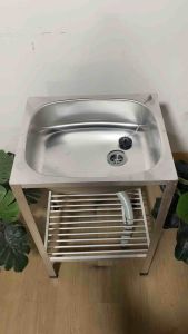 ซิงค์ล้างจาน อ่างล้างจานอลูมิเนียม 1 หลุม 1 ชั้น แถมฟรี ท่อสายน้ำทิ้ง‼️ Aluminum Sink อย่างดี
