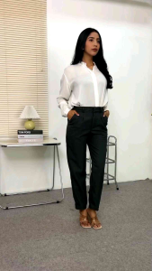Office Pants Celana Kerja Kantor Wanita Highwaist / Celana Bahan Formal Wanita Baggy Pants