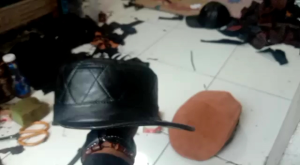 Topi Pria Motif Jahitan Bahan Kulit Asli & Topi Musim Panas Untuk Pria