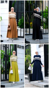 (x) RAFIKA META Baju Dress Gamis Muslimah Meta Dress By Rafika. Nazra sha