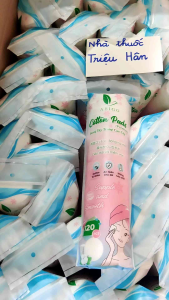 bông tẩy trang 120 miếng 100% bông thiên nhiên hàng Việt Nam chất lượng cao