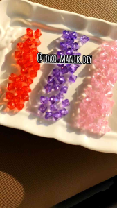 20gram manik bening lancip motif diamond