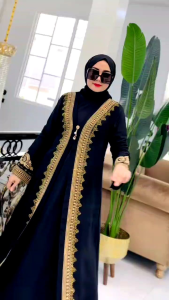 Gamis Abaya Turkey Jersey Mix Ceruty Terbaru List Gold