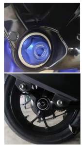 NVX155 V1 V2 NMAX V1 V2 REAR WHEEL NUT COVER ALLOY REAR SWING ARM COVER