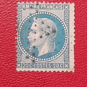 Prangko Perancis klasik koleksi kuno 20C Napoleon II Tahun 1862-1871 USED