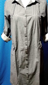 DRESS LENGAN 3/4 GREY (ELLE PARIS) 258