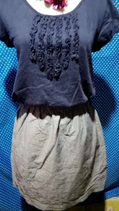 Dress Lengan Pendek Grey (Walcha) 205