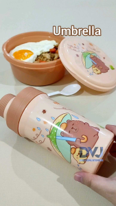 Set Tas Kotak Makan dan Botol Minum Karakter Kapibara Anak Bekal Bento PAUD TK Capybara Lunch Box Tumbler Set Anti Tumpah Bocor