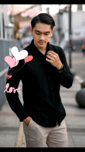 Kemeja Pria Lengan Panjang Cocok Buat Kuliah atau Kerja Polos Putih