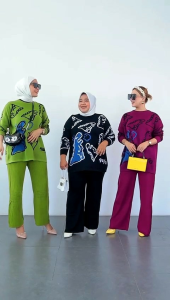 ONE SET KNIT DINO OVERSIZE SETELAN RAJUT JUMBO BIGSIZE XXL