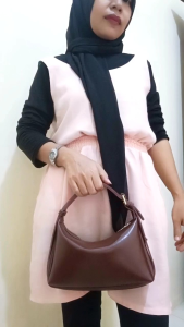 KEENSA Tas Wanita 3in1 Yeejin Bag Tas Tangan Retro Wanita Hand Bag Tas Bahu Wanita Shoulder Bag Tas Selempang Wanita Underam Bag Tas Ketiak Mewah Terbaru Kekinian Kulit Hitam