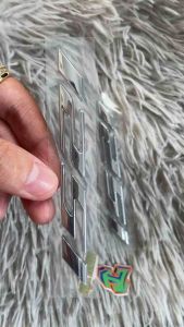 Tem số 125i Bạc số nổi hàng gia công cao cấp sáng bóng (giá 1 cặp)