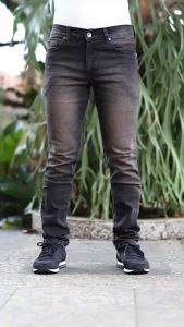 Celana Jeans Skinny Slimfit Pria Handmade Premium Denim Blackbrown Nyaman - 27-34 - TebalPanjang