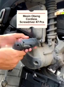 Mesin Bor Cordless Mini 47pcs Set 4.2V / Screwdriver Baterai