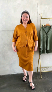 Setelan Jumbo Big Size Wanita Knit RoK Polos Monica XXXL