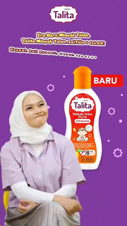 Talita Minyak Telon Plus Citronella 30ml, 60ml & 125ml.