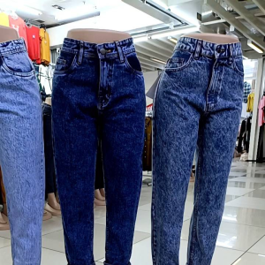 Momfit Acid stock wash premium. colour guaranty. womans jeans long pants.