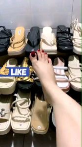 Dép pu bảng nơ mềm êm chân đế cao 7p siêu xinh cho phái nữ