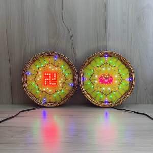 Đèn thờ hào quang hoa sen hào quang chữ vạn cao cấp 24 kiểu