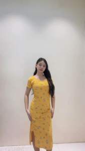 Elegant Bodycon Midi Dress with Floral/Striped/Floral Print - New High-Quality Women Fashion