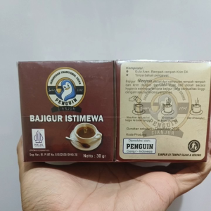 Bajigur Istimewa cap Penguin 30 gram isi 10