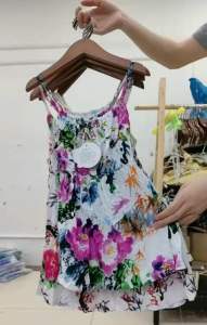 2-5yrs Baby Girl’s Fashion Casual Cotton Silk Dress/ Beach Dress 2-5岁小女孩绵绸连衣裙/休闲沙滩裙