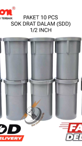 (10psc) SDD Sok Drat Dalam 1/2 Inch Merek Pralon