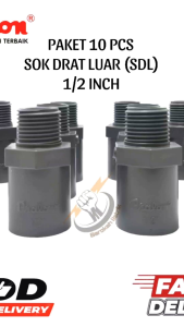 (5 PCS) SDL SOCK DRAT LUAR 1/2\"INCH MEREK PRALON/ VALVE SOCKET 1/2\"INCH/SOCK DRAT LUAR 1/2\"X1/2\"INCH
