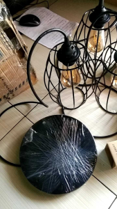 Kap Lampu Gantung Motif Firamid & Lampu Hias Minimalis 3in1