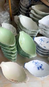 Bát gà cúng Bát Tràng sứ nung khử cao cấp - Bát bày gà men ngọc trơn bóng - Bát (Đĩa) thuyền đựng gà lễ lᴏại 1