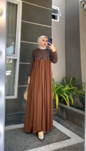 Gamis Terbaru Lebaran 2023 Modern Lebaran Mewah Elegan Import Dewasa Terbaru Kekinian Long Dress Wanita Muslimah Ibu Remaja Promo Diskon Termurah Setelan Terbaru Ajeng 2 by Spassy