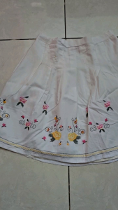 rok mini midi skirt wanita putih AERO KIDS cewek 13 14 thn cute bordir pinggang karet