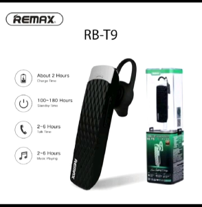 REMAX OFFICIAL High Definition Voice Bluetooth Earhook Earphones Headset REMAX RB-T9 Comfortable Wear And Light Weight Business Handsfree For Drive