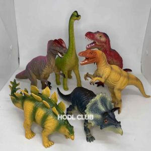 Big Dinosaur Squeaky Sound Toy Triceratops T-Rex 1pc