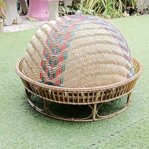 โตกหวาย+ฝาชี ขนาดโตก 24นิ้ว ฝาชี 22นิ้ว คละสี