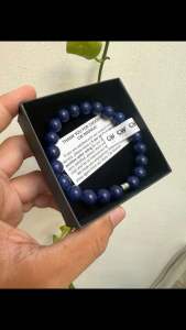 CW Manila - VlKING Stretch Bracelet - 10mm Lapis Lazuli with Spacers - Semiprecious Fashion Jewelry