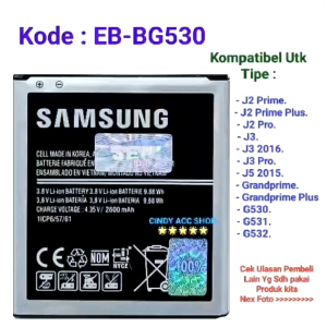 Baterai Batre Battery 100% New For Sams Galaxy Grand Prime G530 J2 Prime J3 2016 J3 Pro J5 2015