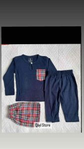 Baju Melayu Baby Pocket with Sampin (Size 6-24 Months) Babywear Cotton Clothing Newborn