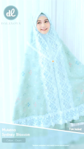 Mukena Motif Sydney Blossom by Dalanova Size Dewasa Jumbo Motif Terbaru 2025 Mewah Untuk Hantaran