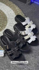 Malwezz - Sandal Slop Wanita Platform Sendal Rajut Wedges Hak Tinggi 3 Cm Ukuran 37 Sampai 40 Modern Style