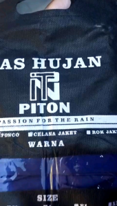 Jas Hujan Pria Wanita Premium Bahan Tebal Dan Lentur Produk Piton Cream