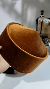 peci kopiah songkok mesir bludru coklat klasix peci ini bisa di cuci ya ka